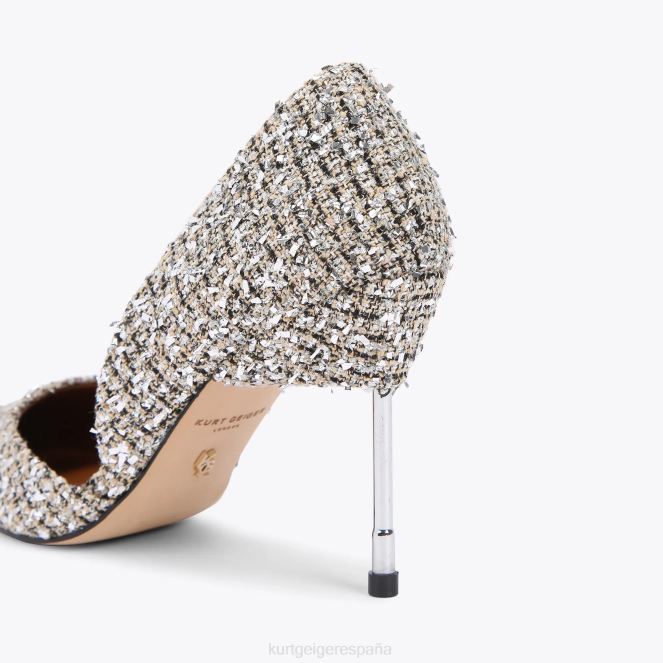 Kurt Geiger mujer bono de londres 90 2LPR421 | calzados combinación de plata